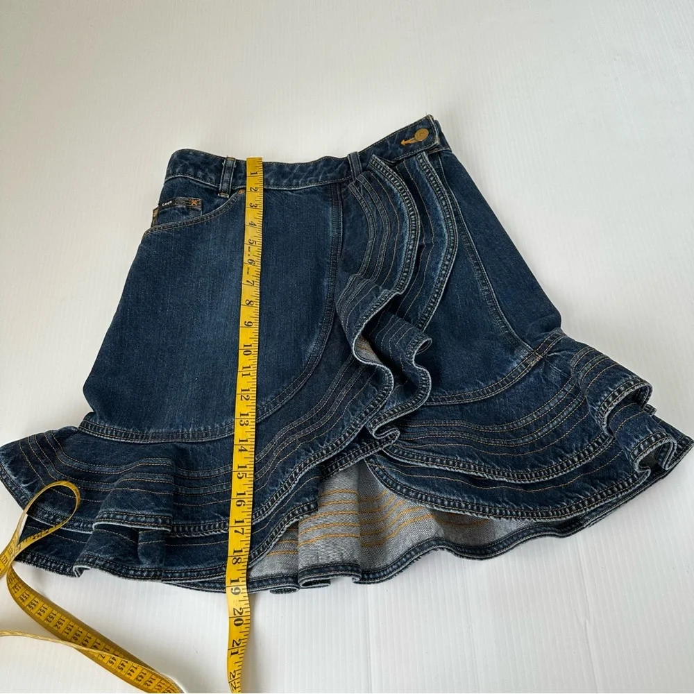 Lee x Self-Portrait Tiered Ruffle HemMini Skirt, 4 US - Picture 11 of 14